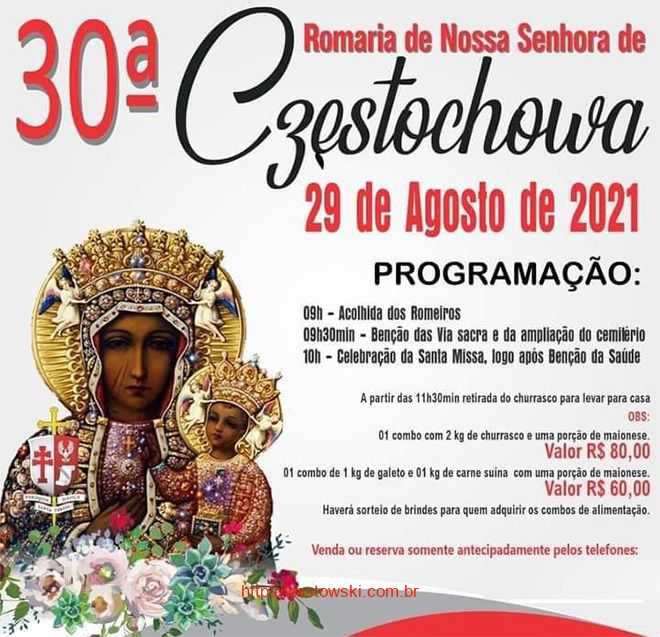 30ª Romaria Internacional à Nossa Senhora de Częstochowa - Frente